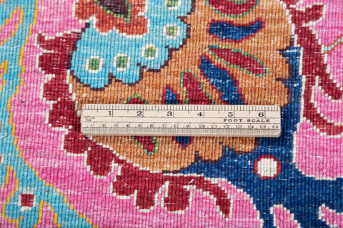 Chobi Multicolor Hand Knotted 84 X 1010 Area Rug 700-147628 Image 7