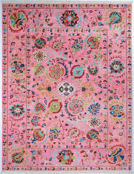 Chobi Multicolor Hand Knotted 8'4" X 10'10"  Area Rug 700-147628