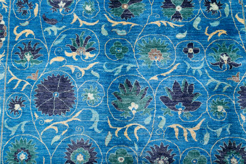 Chobi Blue Hand Knotted 68 X 98 Area Rug 700-147629 Image 3