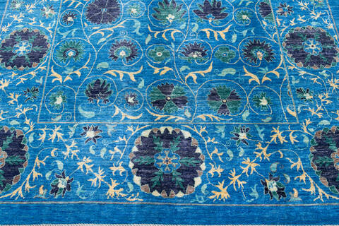 Chobi Blue Hand Knotted 68 X 98 Area Rug 700-147629 Image 4
