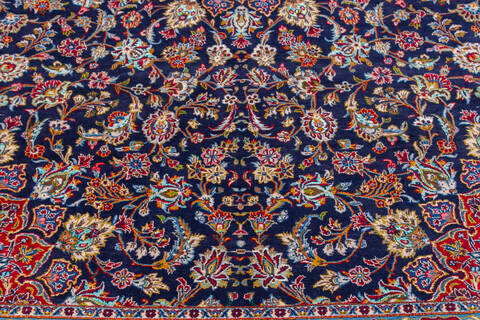 Kashan Blue Hand Knotted 92 X 134 Area Rug 700-147640 Image 4