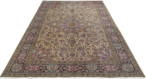 Tabriz Beige Hand Knotted 810 X 124 Area Rug 700-147644 Image 1
