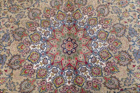 Tabriz Beige Hand Knotted 810 X 124 Area Rug 700-147644 Image 3