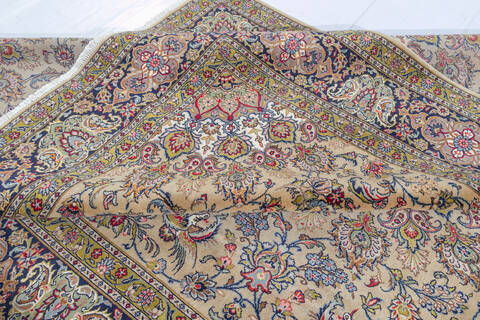 Tabriz Beige Hand Knotted 810 X 124 Area Rug 700-147644 Image 6