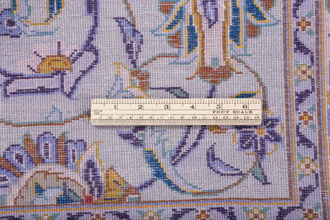 Kashan Green Hand Knotted 100 X 132 Area Rug 700-147647 Image 7