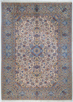 Persian Joshaghan Beige Rectangle 9x12 ft Wool Carpet 147649