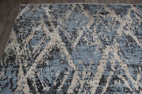 Jaipur Blue Hand Knotted 90 X 121 Area Rug 124-147654 Image 5