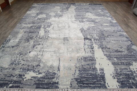 Jaipur Blue Hand Knotted 92 X 123 Area Rug 124-147655 Image 1