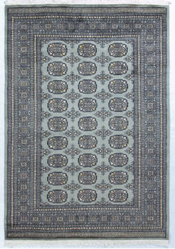Bokhara Grey Hand Knotted 4'9" X 6'8"  Area Rug 700-147661