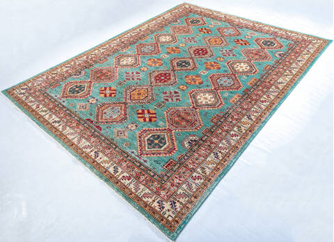 Kazak Green Hand Knotted 82 X 1011 Area Rug 700-147665 Image 2