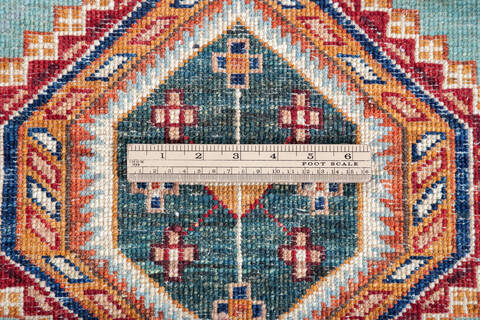 Kazak Green Hand Knotted 82 X 1011 Area Rug 700-147665 Image 7