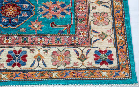 Kazak Blue Hand Knotted 83 X 106 Area Rug 700-147666 Image 5
