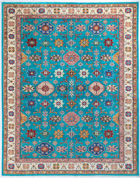 Kazak Blue Hand Knotted 8'3" X 10'6"  Area Rug 700-147666