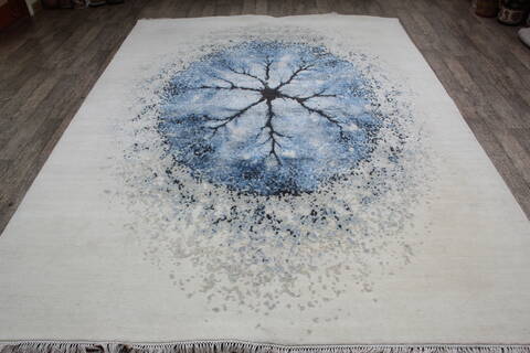 Jaipur White Hand Knotted 80 X 100 Area Rug 124-147673 Image 1