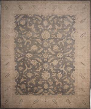 Pakistani Ziegler Beige Rectangle 12x15 ft Wool Carpet 147677
