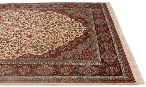 Tabriz Beige Hand Knotted 510 X 810 Area Rug 125-147680 Image 1