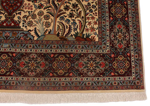 Tabriz Beige Hand Knotted 510 X 810 Area Rug 125-147680 Image 5