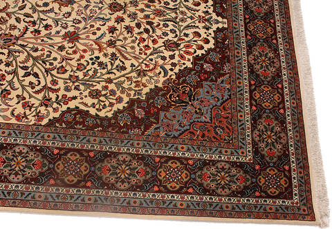 Tabriz Beige Hand Knotted 510 X 810 Area Rug 125-147680 Image 6