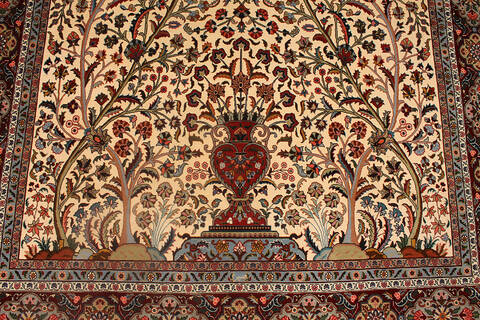 Tabriz Beige Hand Knotted 510 X 810 Area Rug 125-147680 Image 7