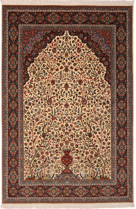 Tabriz Beige Hand Knotted 510 X 810 Area Rug 125-147680 Image 0