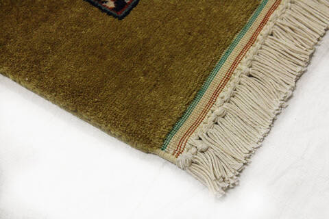 Tabriz Brown Hand Knotted 67 X 92 Area Rug 125-147681 Image 2