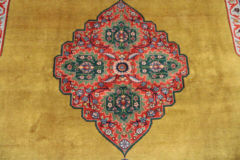 Tabriz Brown Hand Knotted 67 X 92 Area Rug 125-147681 Image 5