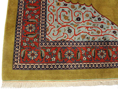 Tabriz Brown Hand Knotted 67 X 92 Area Rug 125-147681 Image 6