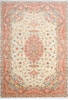 Tabriz Beige Hand Knotted 68 X 98 Area Rug 254-147682 Thumb 0