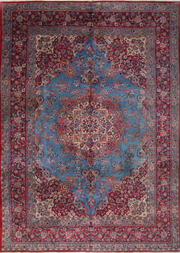 Semnan Blue Hand Knotted 8'4" X 11'7"  Area Rug 254-147684