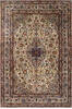 Kashan Beige Hand Knotted 78 X 115  Area Rug 254-147686 Thumb 0