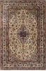 Kashan Beige Hand Knotted 78 X 115 Area Rug 254-147686 Thumb 0