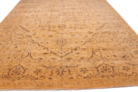 Ziegler Orange Hand Knotted 100 X 140 Area Rug 254-147689 Image 5