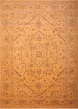 Ziegler Orange Hand Knotted 10'0" X 14'0"  Area Rug 254-147689