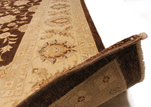 Ziegler Brown Hand Knotted 100 X 139 Area Rug 254-147690 Image 1