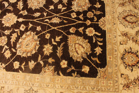 Ziegler Brown Hand Knotted 100 X 139 Area Rug 254-147690 Image 3