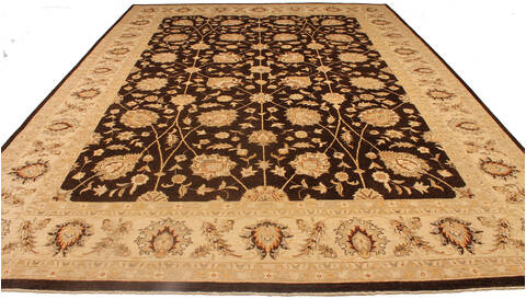 Ziegler Brown Hand Knotted 100 X 139 Area Rug 254-147690 Image 7