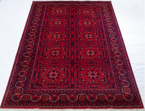 Khan Mohammadi Red Hand Knotted 59 X 86 Area Rug 700-147695 Image 1