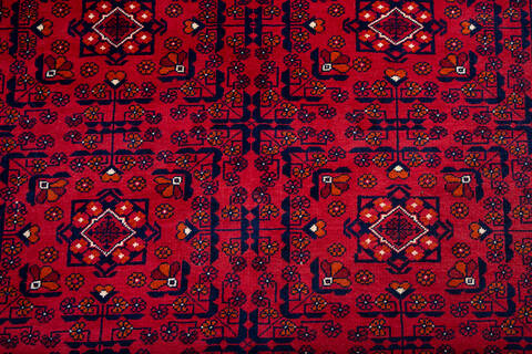 Khan Mohammadi Red Hand Knotted 59 X 86 Area Rug 700-147695 Image 4