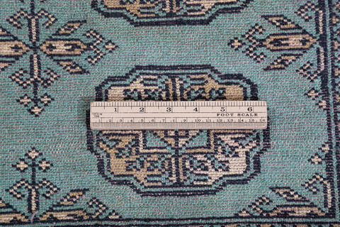 Bokhara Green Hand Knotted 49 X 68 Area Rug 700-147696 Image 6