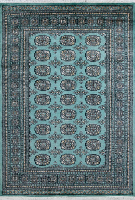Bokhara Green Hand Knotted 49 X 68 Area Rug 700-147696 Image 0