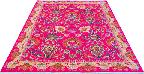 Chobi Red Hand Knotted 82 X 100 Area Rug 700-147699 Image 1