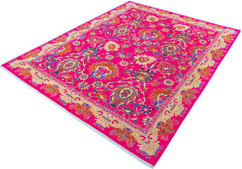 Chobi Red Hand Knotted 82 X 100 Area Rug 700-147699 Image 2