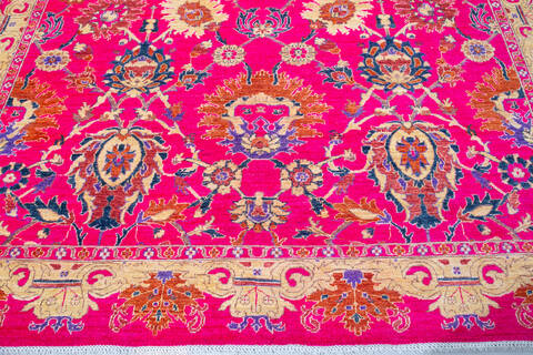 Chobi Red Hand Knotted 82 X 100 Area Rug 700-147699 Image 4