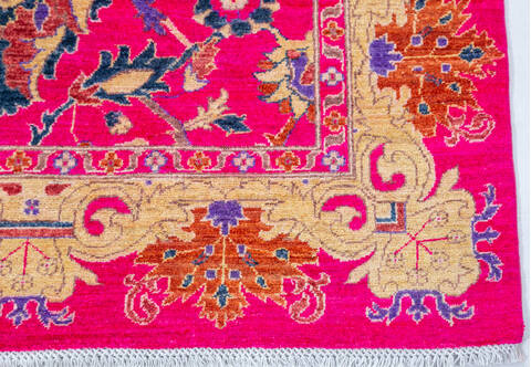 Chobi Red Hand Knotted 82 X 100 Area Rug 700-147699 Image 5