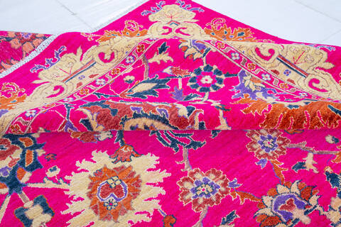 Chobi Red Hand Knotted 82 X 100 Area Rug 700-147699 Image 6