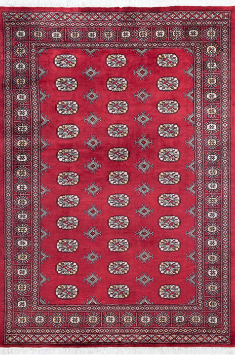 Bokhara Red Hand Knotted 49 X 69 Area Rug 700-147702 Image 0