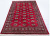 Bokhara Red Hand Knotted 49 X 69 Area Rug 700-147702 Thumb 1