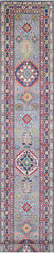 Kazak Grey Runner Hand Knotted 2'8" X 16'8"  Area Rug 700-147703