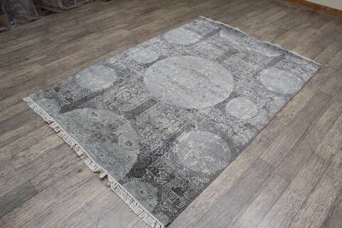 Jaipur Grey Hand Knotted 50 X 70 Area Rug 905-147708 Image 3