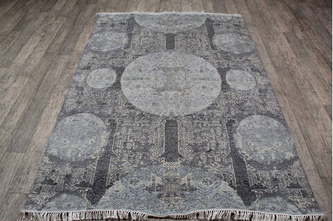 Jaipur Grey Hand Knotted 50 X 70 Area Rug 905-147708 Image 6